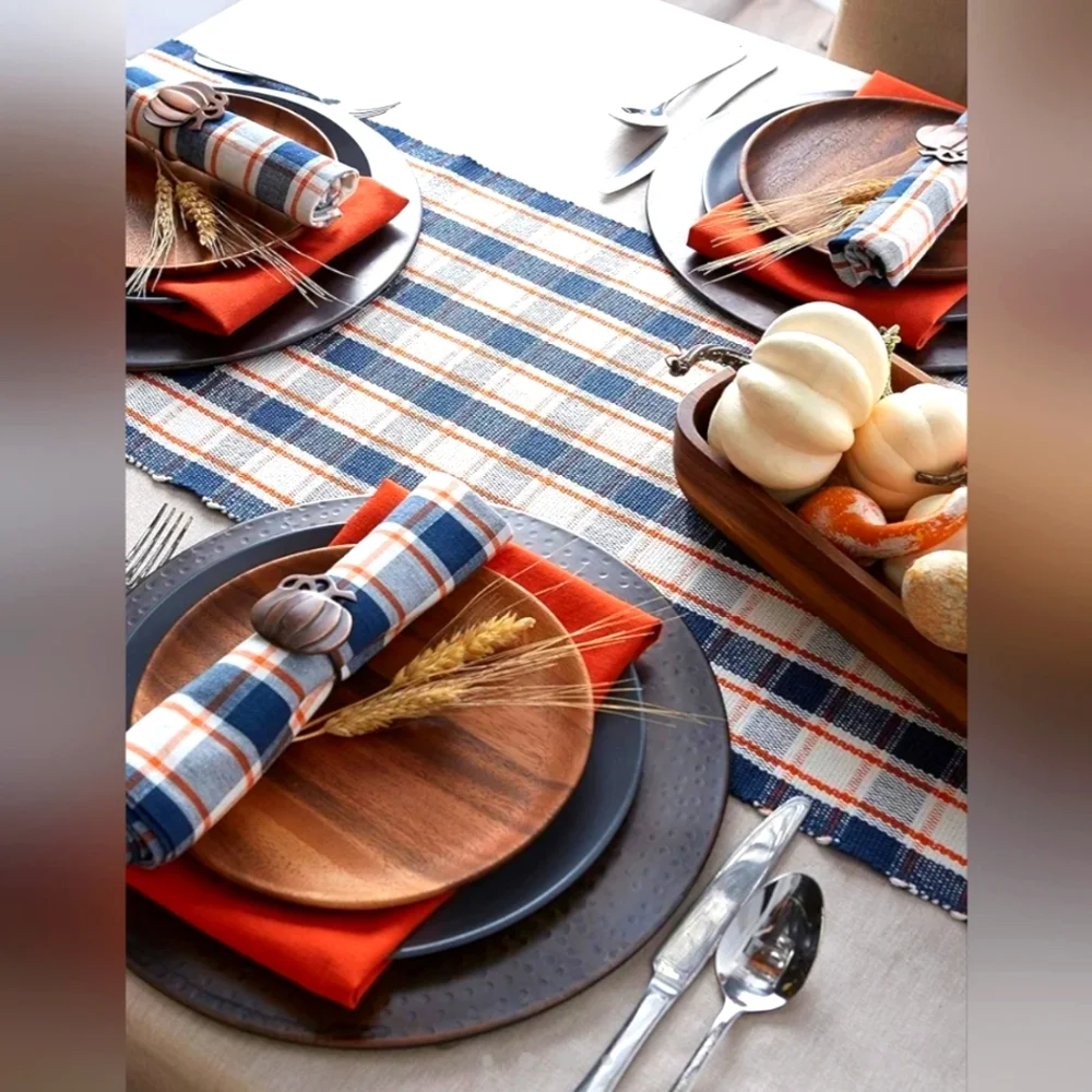Autumn Farmhouse Plaid Table Runner